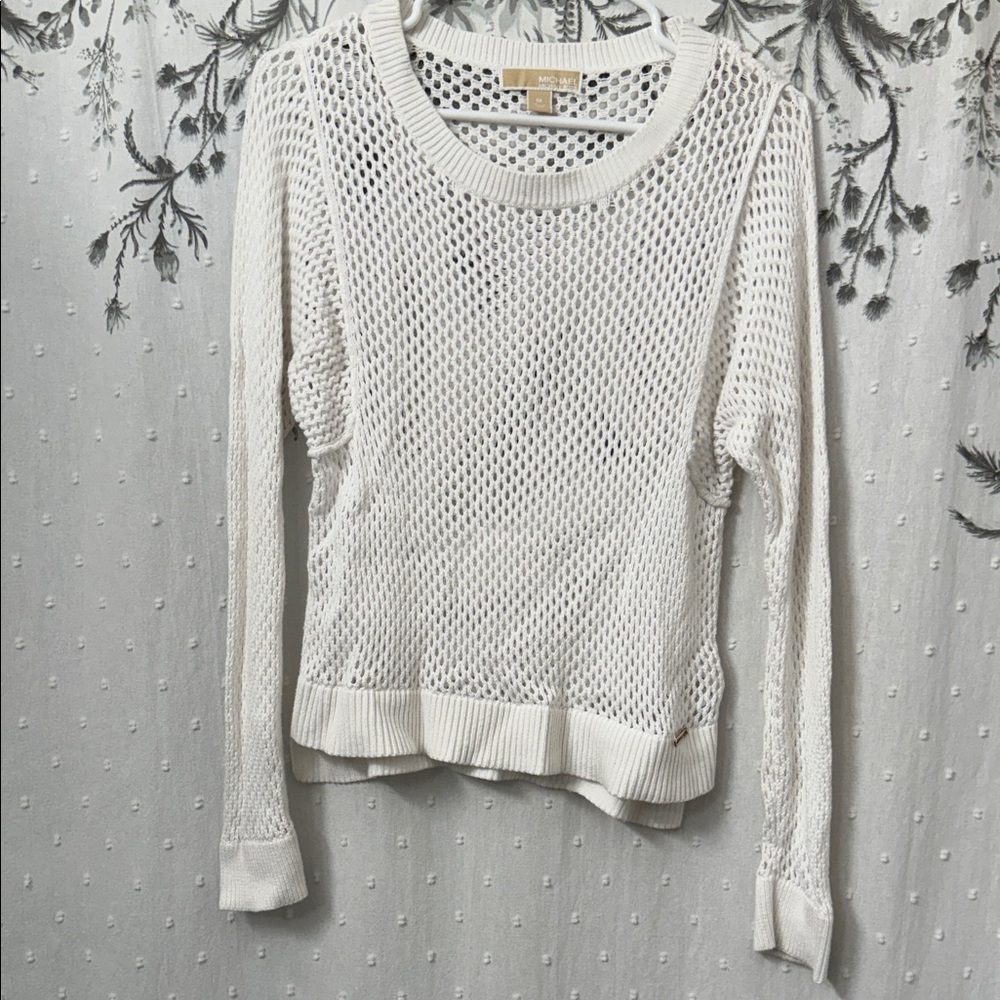Michael Kors White Knit Sweater Top - Picture 8 of 8
